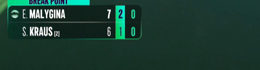 overlay at 7-6, 2-1